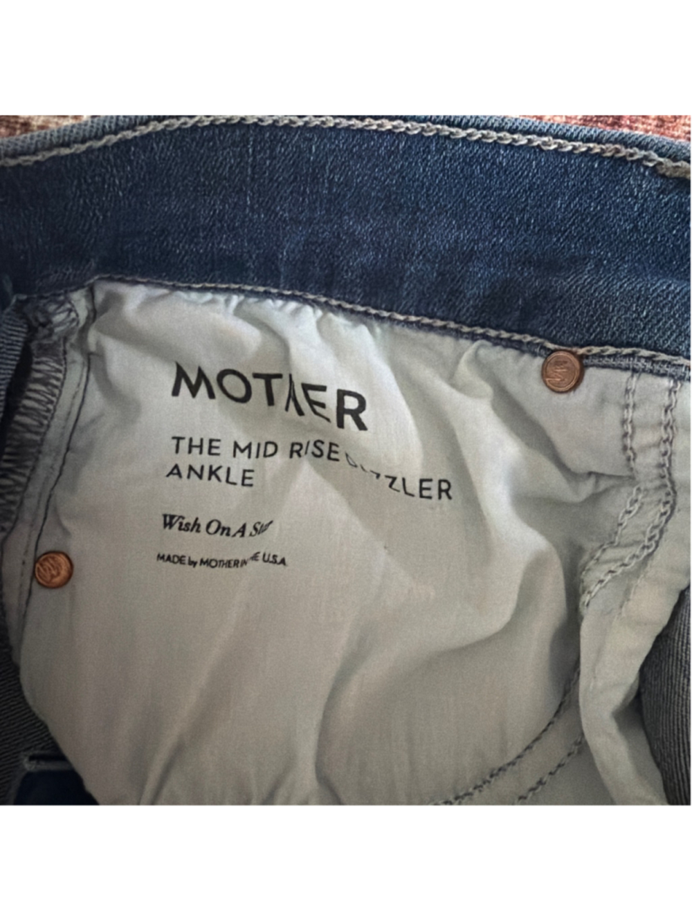 Women's MOTHER The Mid Rise Dazzler Ankle Jeans, Size 29, Blue - Picture 4 of 5